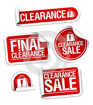 Final clearance sale stickers. photo