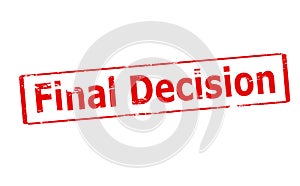 Final decision