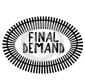 FINAL DEMAND stamp on white