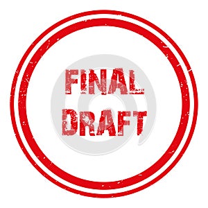 final draft stamp on white
