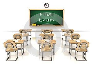 Final exam 3d illustration photo