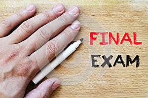 Final exam text concept