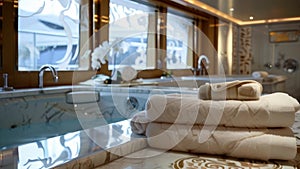 The final image showcases the intricate design of the yachts windows with delicate handcrafted patterns and etchings