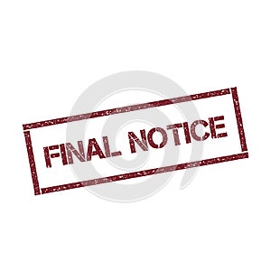 Final Notice rectangular stamp.