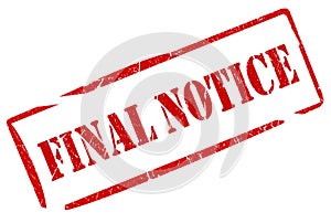 Final notice stamp