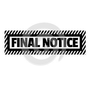Final notice stamp on white