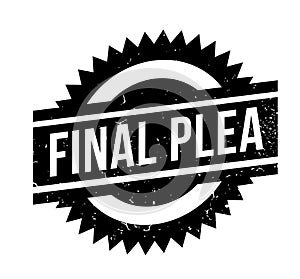 Final Plea rubber stamp