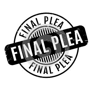 Final Plea rubber stamp