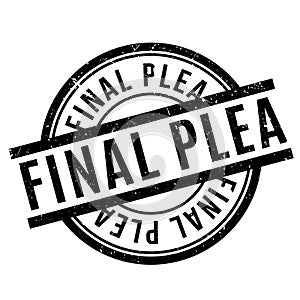 Final Plea rubber stamp