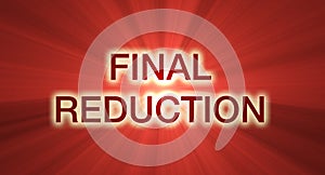 Final reduction sale banner red flare