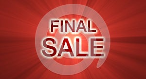 Final Sale banner red light halo
