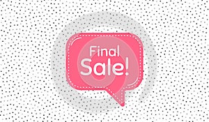 Final Sale. Special offer price sign. Vector