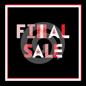 Final Sale. Trendy geometric font in memphis style of 80s-90s.