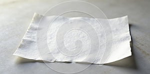 Final sheet of tissue paper on a clean surface, empty, cleanliness