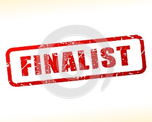 Finalist text buffered on white background photo