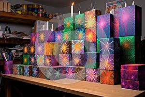 finalized fireworks ready for packaging