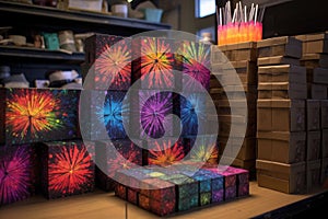 finalized fireworks ready for packaging