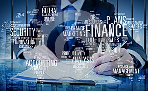 Finanace Security Global Analysis Management Accounting Concept