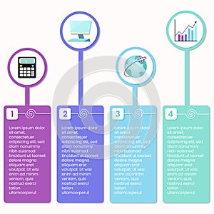 Finance and accounting business infographic template