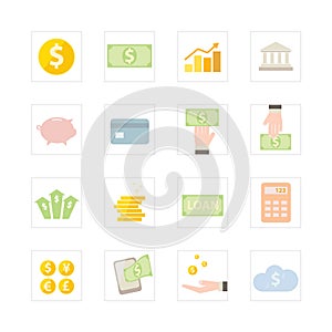 Finance and Banking icon set.