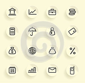 Finance and Banking icons set