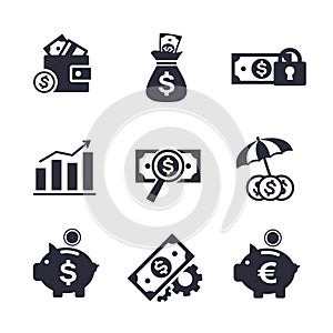 Finance and Banking icons set