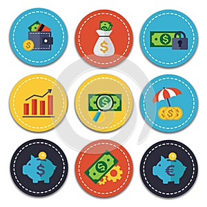 Finance and Banking icons set