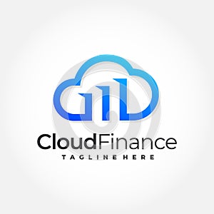finance bar cloud technology logo