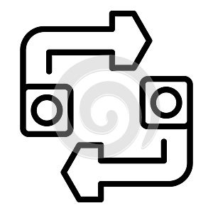 Finance barter icon outline vector. Coin payment