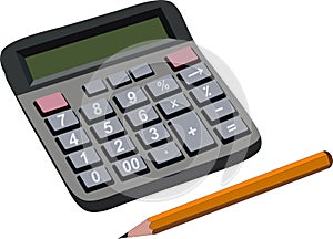 Finance budget calculation with pencil