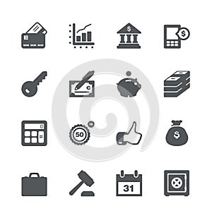 Finance and business icon set