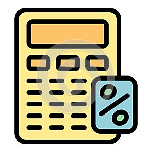 Finance calculator icon vector flat