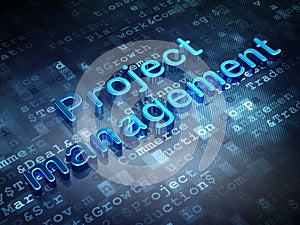 Finance concept: Blue Project Management on
