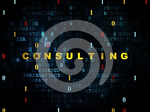 Finance concept: Consulting on Digital background