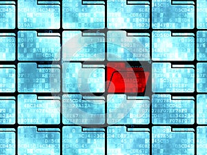 Finance concept: folder icon on Digital background