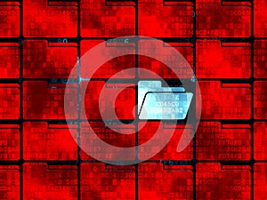 Finance concept: folder icon on Digital background