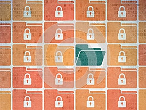 Finance concept: folder icon on Digital Paper