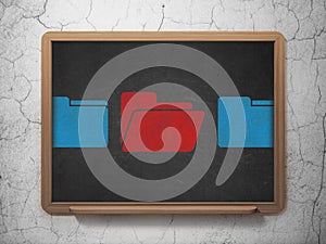 Finance concept: folder icon on School Board