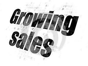 Finance concept: Growing Sales on Digital background