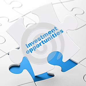 Finance concept: Investment Opportunities on puzzle background