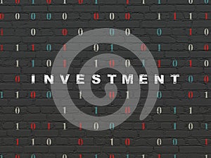 Finance concept: Investment on wall background