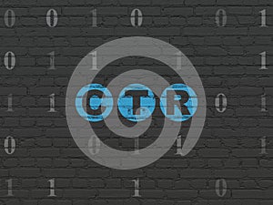 Finance concept: CTR on wall background
