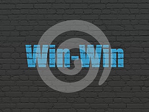 Finance concept: Win-Win on wall background