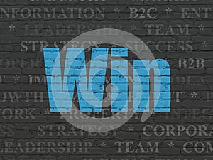 Finance concept: Win on wall background