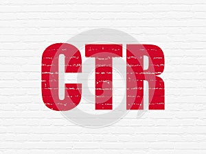Finance concept: CTR on wall background