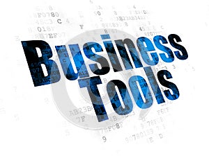 Finance concept: Business Tools on Digital background