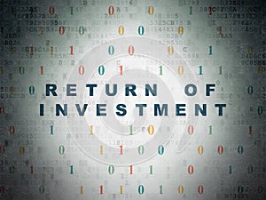 Finance concept: Return of Investment on Digital