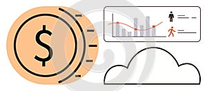 Financial Data and Analytics with Cloud Storage and Statistical Indicators