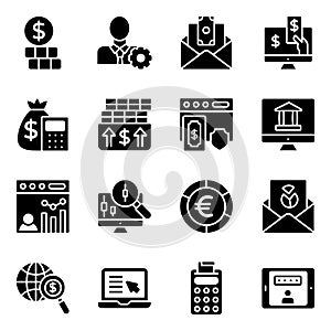 Finance and Data Solid Icons Pack