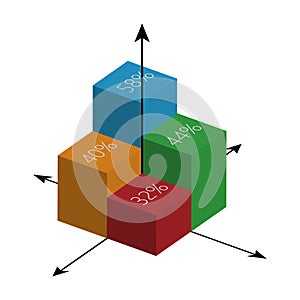 Finance diagram and graphic. Vector illustration. Business concept.